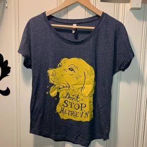 Next Level Don't Stop Retrieving dog graphic tee